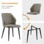 Upholstered Metal Dining Chair-212757550