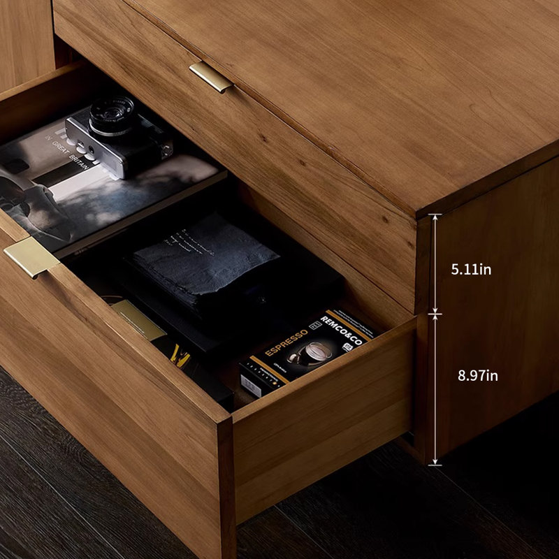 Meuble télé Luxury Minimalist, H 22,04 po x L 78,74 po x l 16,53 po