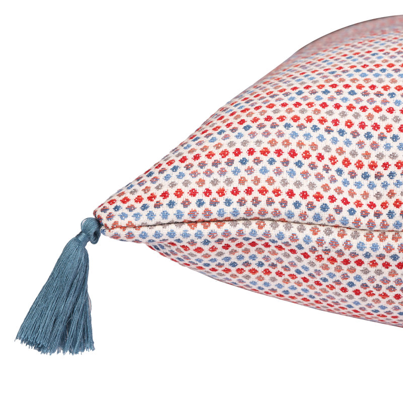 Olga Jacquard Cushion Cover (Set Of 2), 20"H x 20"W, Coral Olga