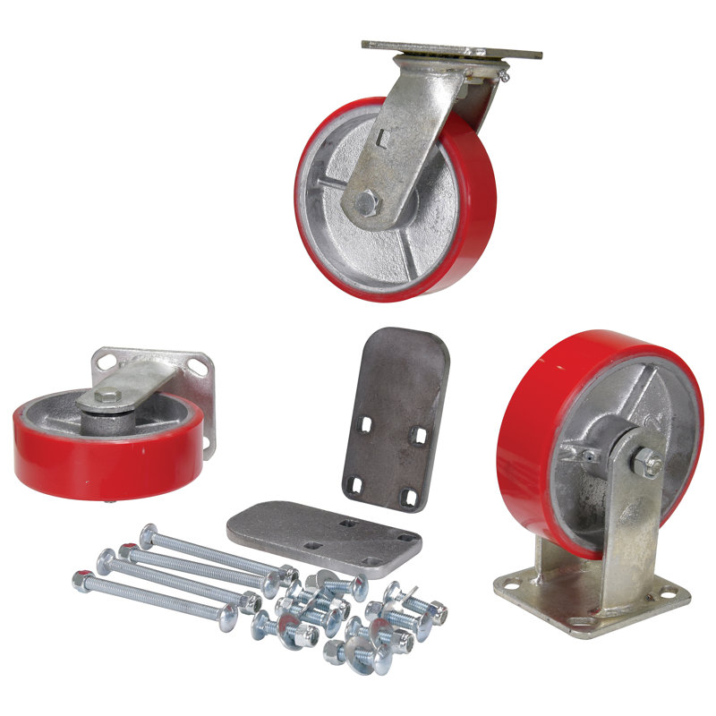 Ensemble de roulettes en acier