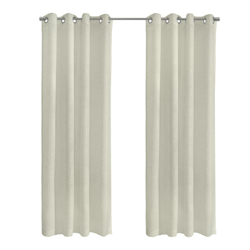 Bishesh Sheer Curtain Single Panel, 52" W x 84" L, Off-White