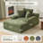 Oversized 66.2In Compression Corduroy Chaise Lounge for Living Room, Modern Deep Seat Cloud Couch with High Resilience Foam, No Assembly Upholstered Lounge Sofa with Cup Holders, Pet Friendly Comfy Textured Sofa Couch for Bedroom Home Theater-1362856500