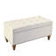Rangement en lin beige - Structure solide, pour chambre à coucher, salon, espace supplémentaire d'entrée avec rangement pratique, compartiment caché