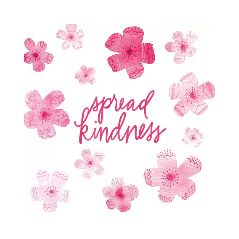 Cascading Blossoms Kindness Peace I by Noonday Design - Wrapped Canvas Gallery-Wrapped Canvas Giclée