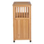 Table de bar d'extérieur et d'intérieur avec grand espace de rangement, conception à lattes pour sophistication, bois de sapin de haute qualité, buffet en bois de 38,09 po de hauteur, aspect classique et solide