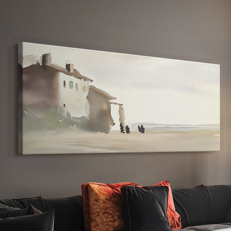 Série paysage - XCVI - Toile tendue avec châssis - Prêt à accrocher, H 12 po x l 30 po
