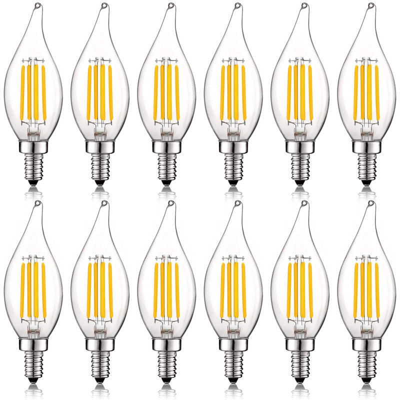 5 Watt (40 Watt Equivalent), CA11 LED, Dimmable Light Bulb, E12/Candelabra Base