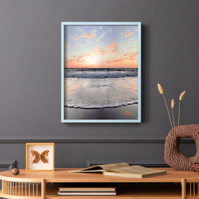 «Blush Dusk II», reproduction encadrée - bois massif