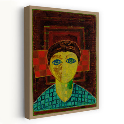 «Colorful Stylized Portrait Modern Abstract Contemporary Portrait», reproduction d'art