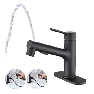 Single-Hole Single-handle Bathroom Faucet with Drain Assembly