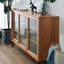 Armoire de rangement moderne à porte vitrée minimaliste