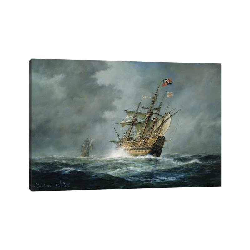 Mary Rose' by Richard Willis - Wrapped Canvas Painting, 20.32cm H x 30.48cm W x 1.905cm D