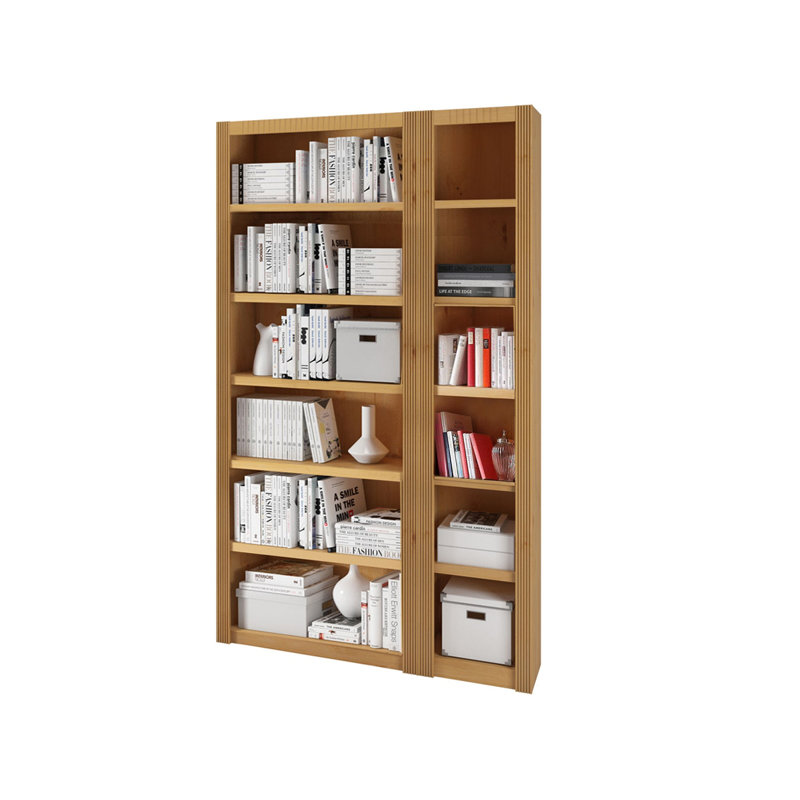 Elona 213cm H x 128cm W Solid Wood Standard Bookcase, Stain Wax, Basic
