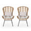 Ensemble de 2 chaises de patio avec coussins Frazer-1600928954