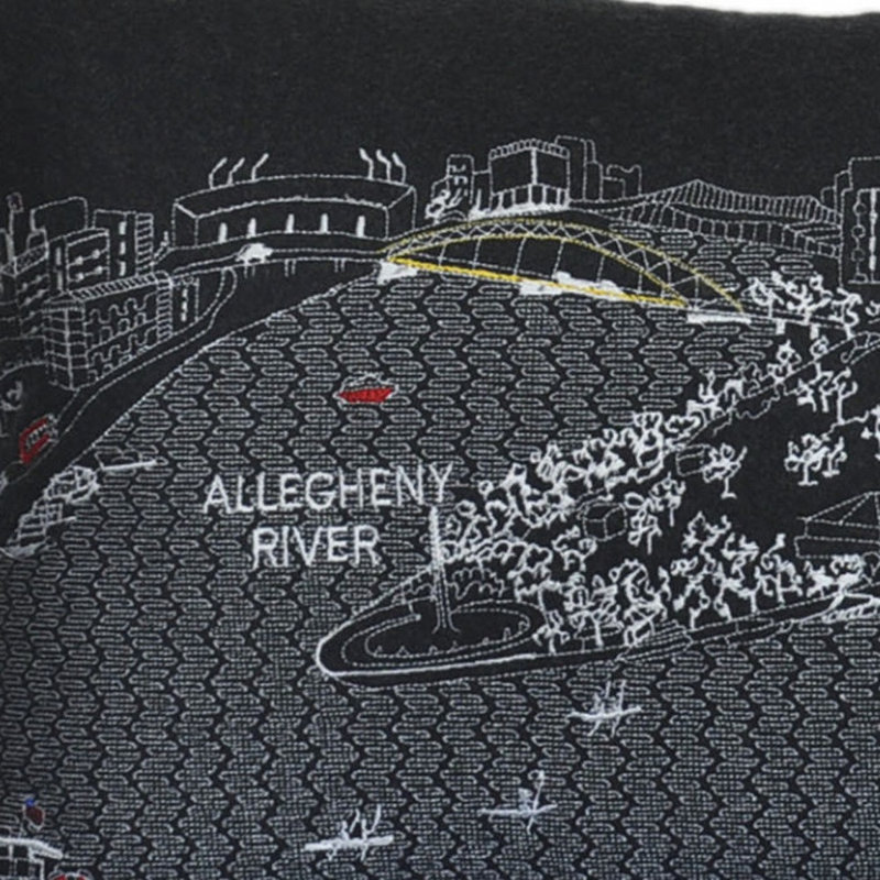 Coussin lombaire 24 po Pittsburgh Nighttime Skyline