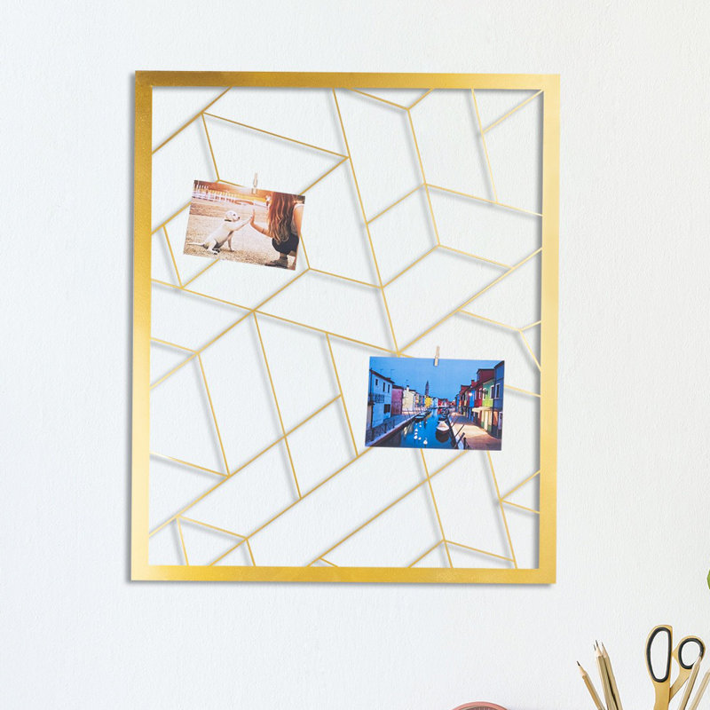 Abstract Wall Decor on Metal, Gold