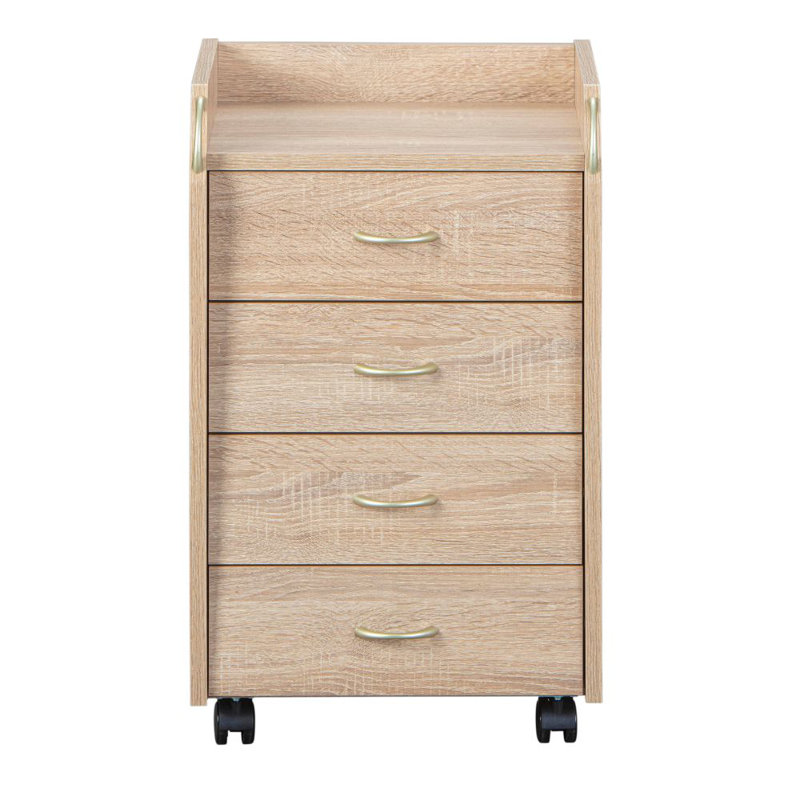 Pronti 4 Drawer Filing Cabinet, Sonoma Oak