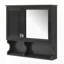 Wall Mounted Mirror Medicine Cabinet with Open Shelves-1516758379