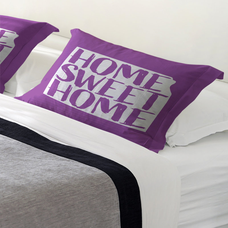 Polyester Sham Set, Microfiber, King, Violet