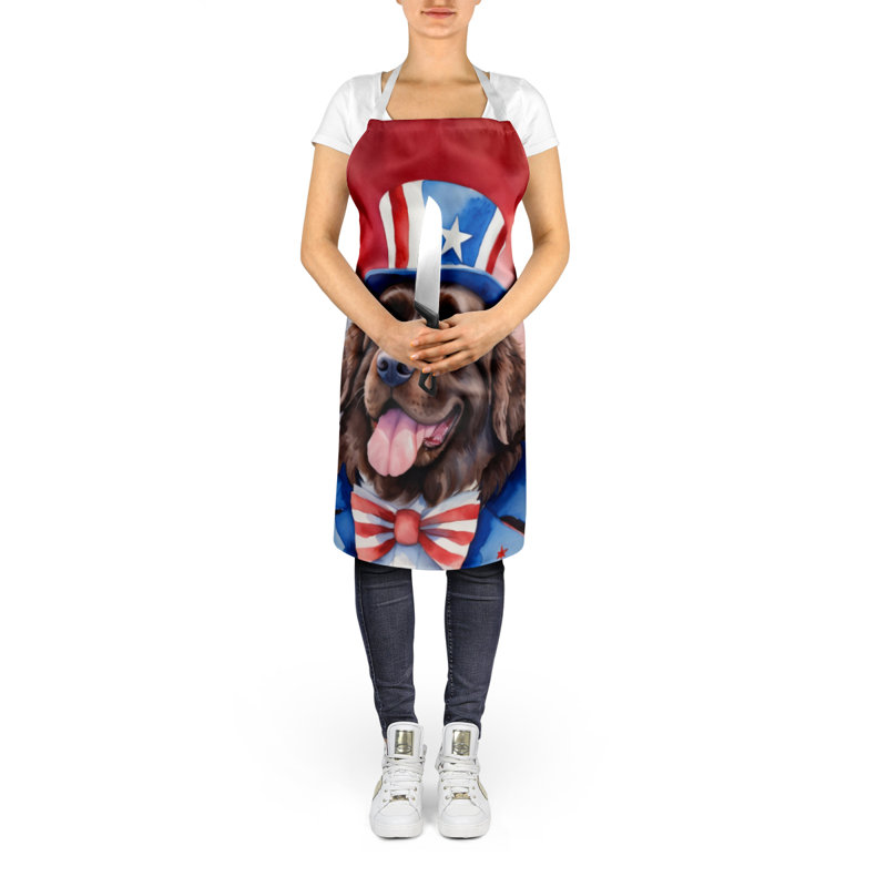 Patriotic American Apron, Dark Brown Newfoundland