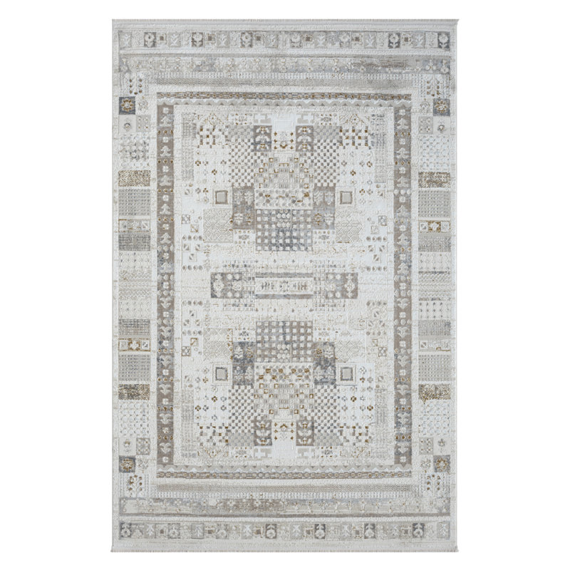 Zahra in Kashkuly design, cream Rug, Rectangular 200 x 290cm