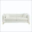 Canapé surdimensionné en chenille 3 places 83 "avec pieds en métal doré 83"-132940879