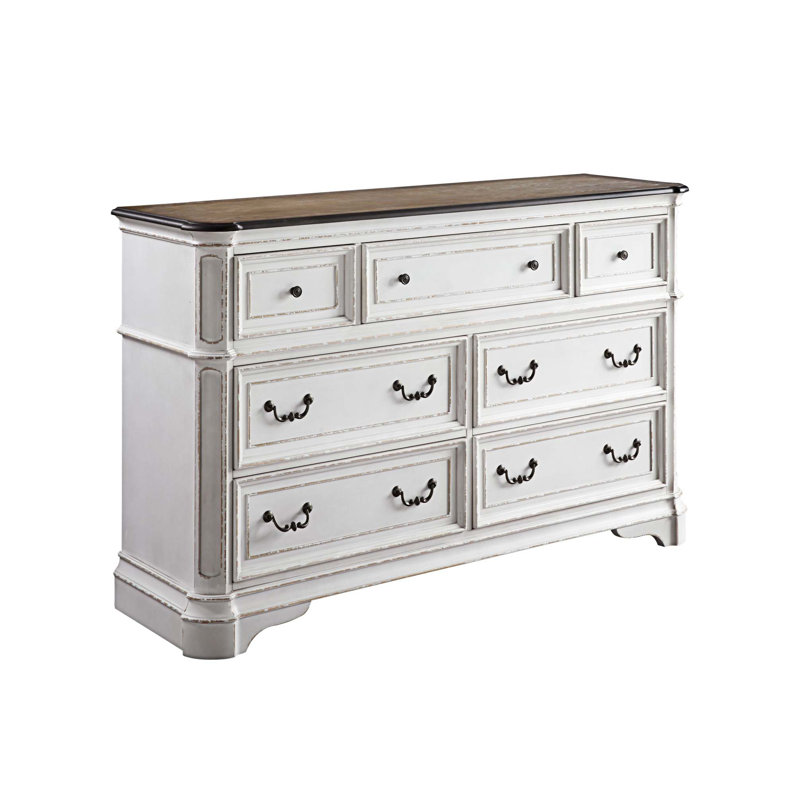 Commode triple à sept tiroirs Aristarchos, Chêne