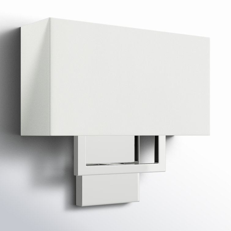Willow 2 Light Steel Dimmable Corner Wall Light