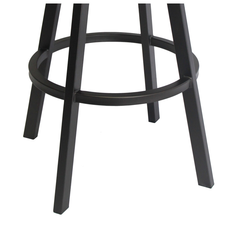 Bienville Swivel Upholstered Counter Stool with Metal Frame, Bar Stool (30” Seat Height)