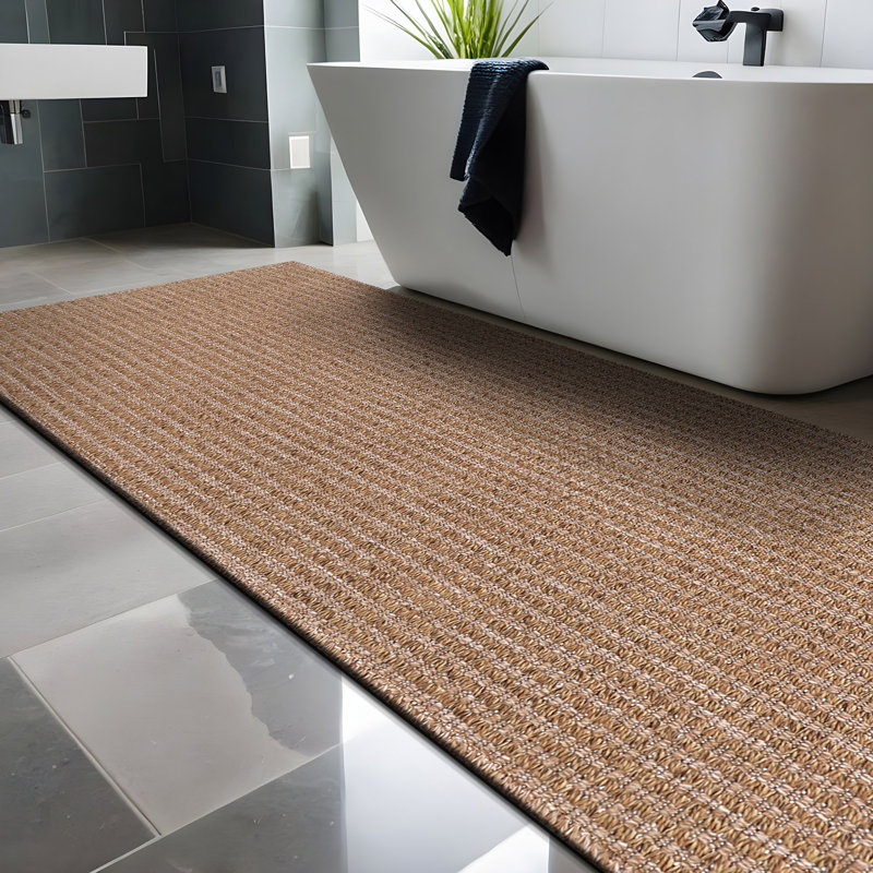 Tapis beige naturel Nadene, Tapis de couloir de 2 pi x 7 pi
