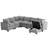 120*93" Modern U Shape Modular Sofa With Storage Ottoman