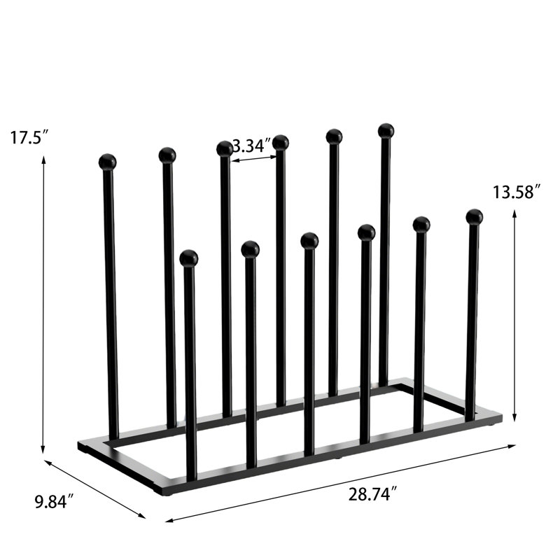 Freestanding Boot Rack, 17.1" H x 23.6" W x 9.84" D