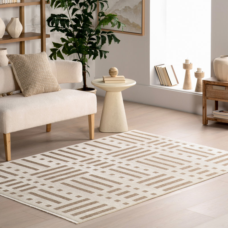 Tapis réversible à rayures Mina, Rectangle de 5 pi x 8 pi