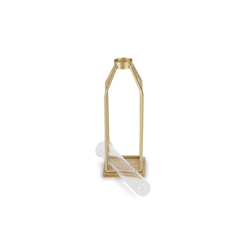 Maci Decorative Bottle 1, 12.25" H x 3.75" W x 3.75" D, Gold