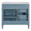 Meuble-lavabo de 36 po avec lavabo supérieur, meuble-lavabo moderne avec 2 tiroirs et tiroir escamotable, meuble-lavabo simple