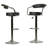 Cynthiana Swivel Upholstered Adjustable Height Counter Stool with Metal Frame