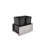 LEGRABOX Double 35 Qt. Stainless-Steel/Black Pullout Waste Container w/ BLUM Soft-Close for 18" Frameless Base Cabinets-23617905-94679844-115789036