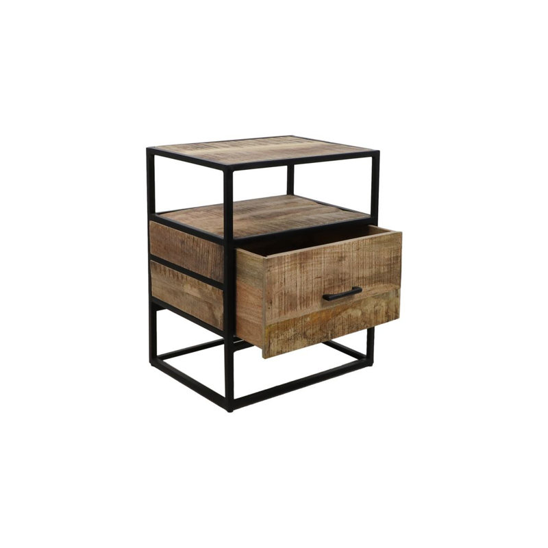 Anniyah 35cm W Metal Bedside Table