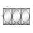 Manufactured Wood, Iron Rectangle Wall Mirror