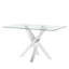 Addicus 130Cm L x 80Cm W Metal and Glass Rectangular Dining Table-902118552
