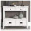 Console en bois de pin 36 po avec 4 tiroirs et tablette de rangement - Canapé d'entrée blanc antique pour le salon, le couloir et la chambre à coucher