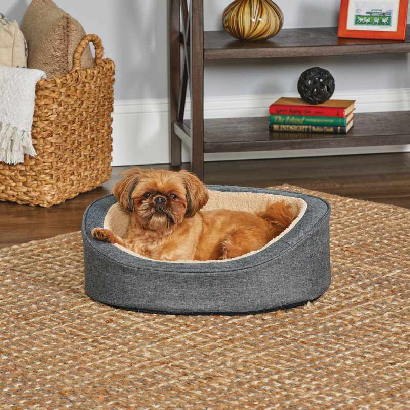 Lit pour animal de compagnie Hudson Midet de luxe pour animaux de compagnie QuietTime, gris