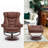 Kalson Swivel Recliner with Ottoman, Reclining Chair with Adjustable Back, Faux Leather-802971848