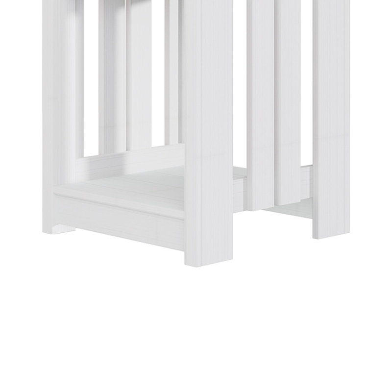 Ensemble de tables basses et de tables de bout 3 pièces avec panneaux Farmhouse, Blanc