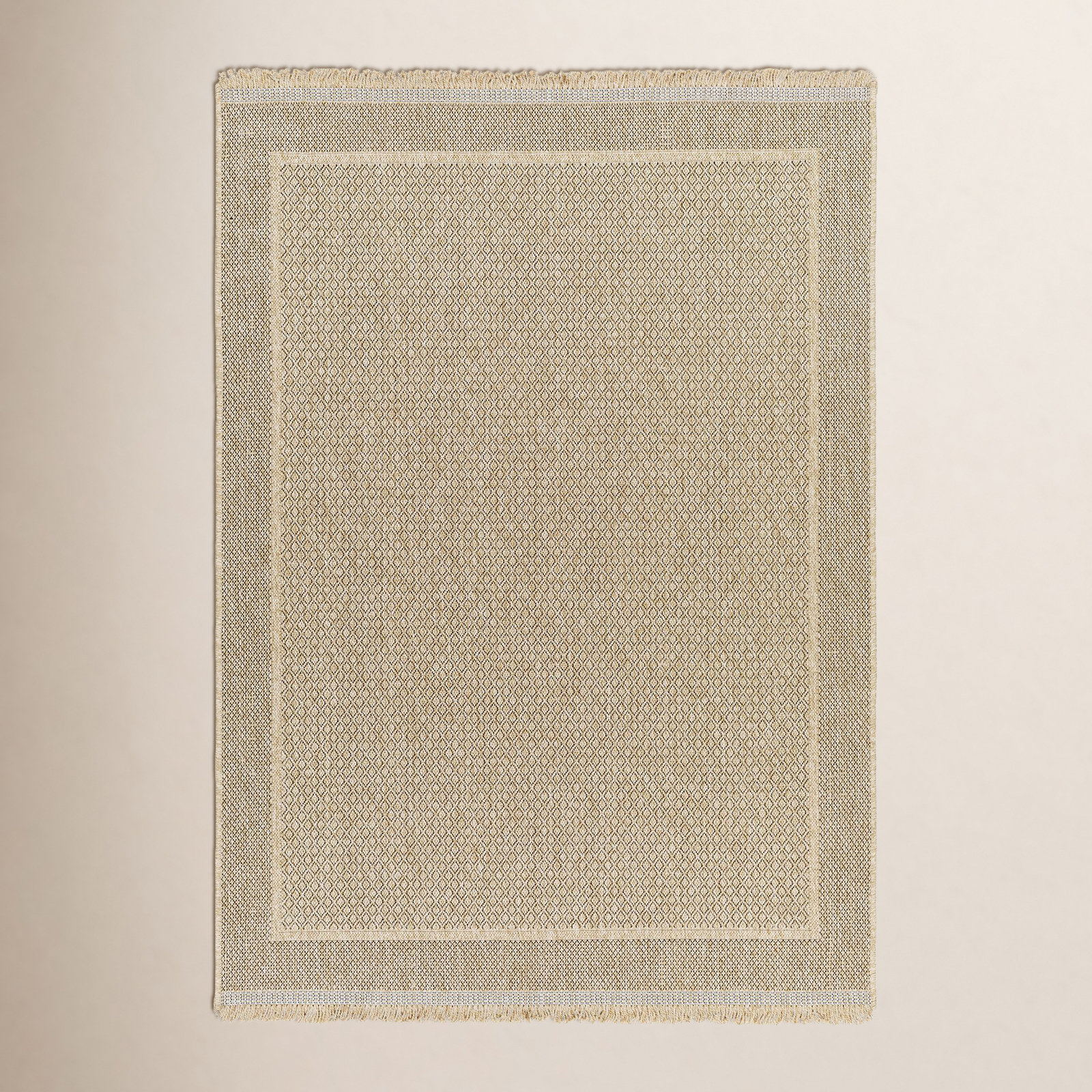 Abbie Beige Outdoor Rug, Rectangle 5'3" x 7'