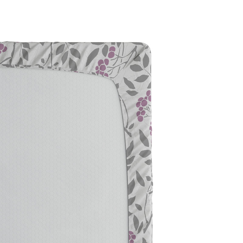 Microfiber Floral Fitted Sheet, Full Fitted Sheet