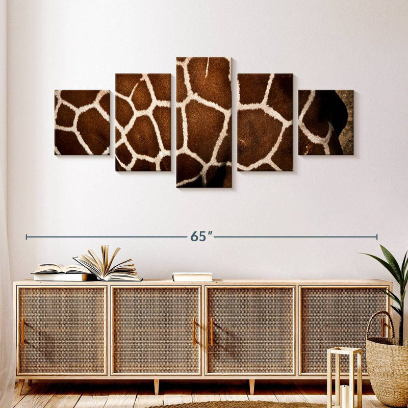 Girafe géométrique abstraite, H 24 po x l 55 po