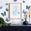 Embellissements papillons bleus