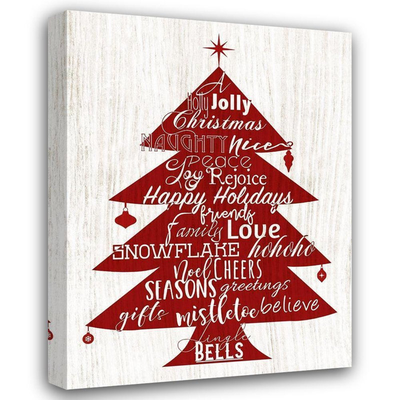 «The Holiday Aisle® Santiago, Daniela», reproduction d'art sur toile tendue: Holly Jolly Christmas Trees