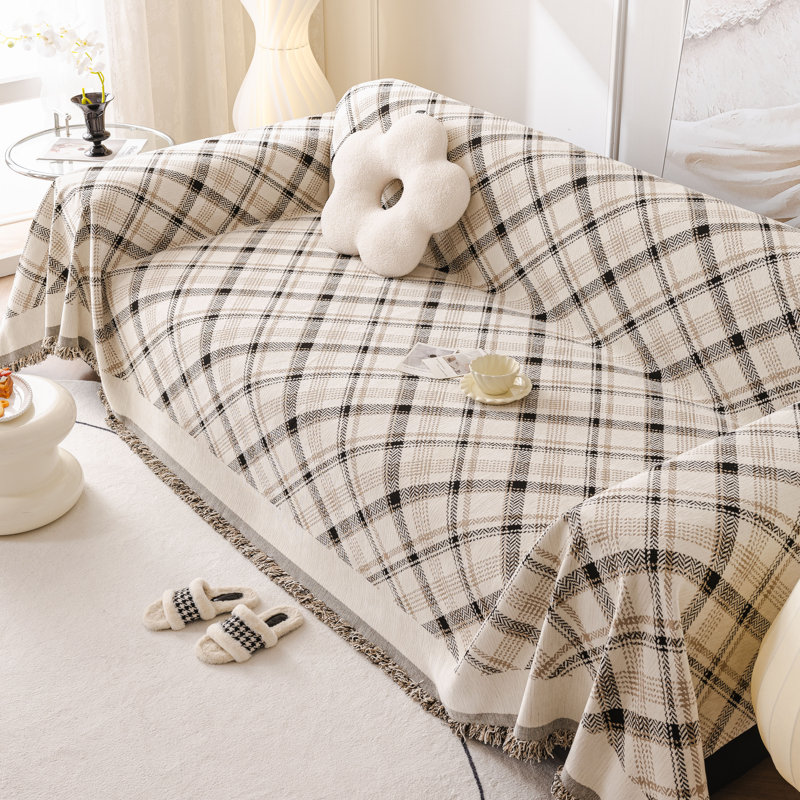 Housse pour canapé en chenille de 460 g / m², L 150 po x P 71 po, Beige